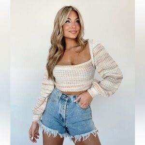 Women’s Crop Knit Sweater - Size L